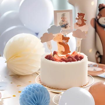 Bärnchen Kuchenschein 1 Jahr - 7 cm