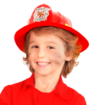 Roter Feuerwehrmannshut für Kinder