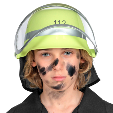 Grüne Feuerwehrmütze für Kinder
