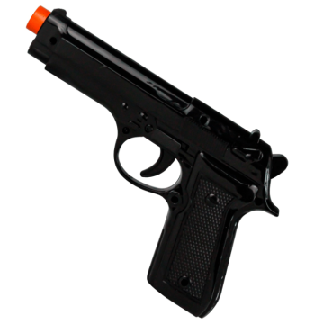 Schwarze Pistole - 25 cm