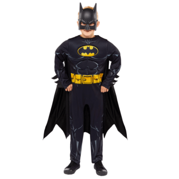 Batman® Classic schwarzes Kostüm für Kinder