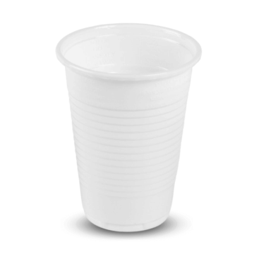Weißer Plastikbecher 100x - 0,2 L