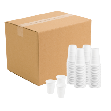 Weißer Plastikbecher 3000x - 0,2 L