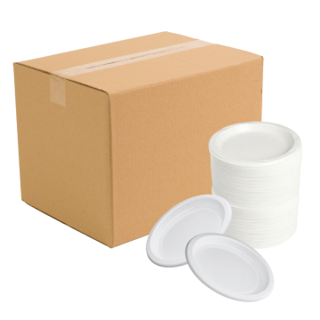 Plastik dyb tallerken genbrugelig 250x - ø22