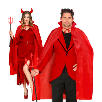 Rotes Teufelscape unisex 115 cm