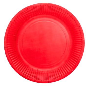 Rote Pappteller 10x - Ø 18 cm