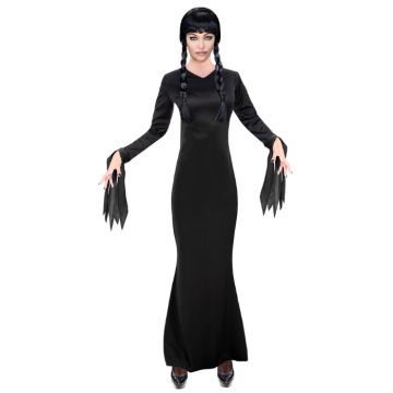 Schwarzes gotisches langes Kleid für Frauen