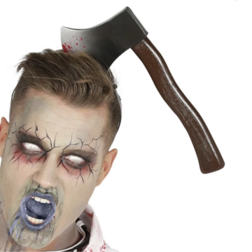 Stirnband mit blutiger Axt