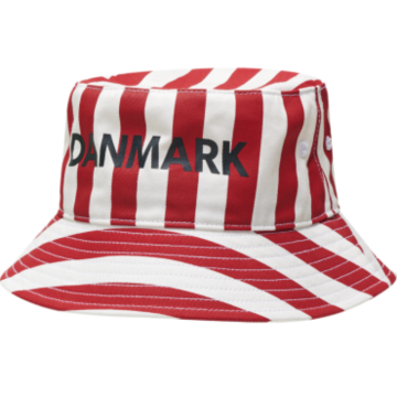 Rød og hvid stribet danmark bøllehat