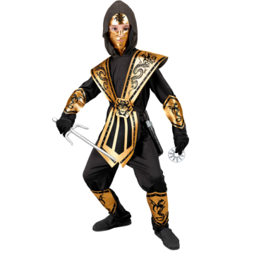 Goldenes Ninja-Kostüm für Kinder
