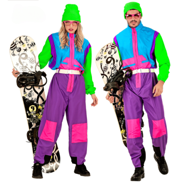 Retro snowboarddragt kostume