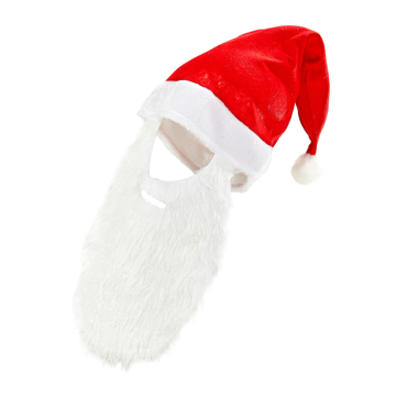 Weihnachtsmannmütze und Bart