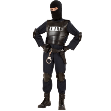 SWAT Polizei Kostüm für Kinder