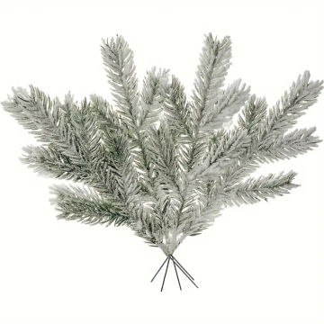 Künstliche Tannenzweige mit Schneedekoration 10x - 25 cm