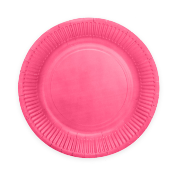 Pink Pappteller 8x - Ø 23 cm