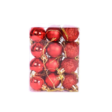 Rote Weihnachtskugeln 36x - 3 cm