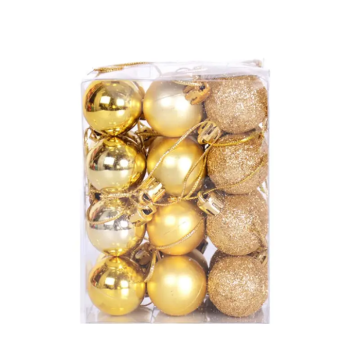 Goldene Weihnachtskugeln 36x - 3 cm