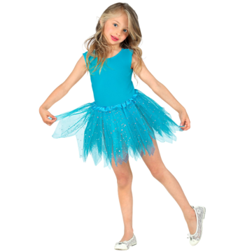 Blauer Glitzer-Tutu-Tüllrock für Kinder