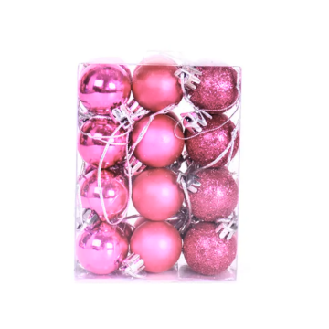 Rosa Weihnachtskugeln 36x - 3 cm