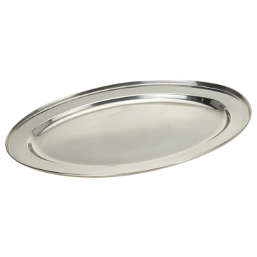 Serveringsfad rustfrit stål - 40x26,5 cm