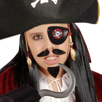 Piratset mit Hut, Haken und Augenklappe für Kinder