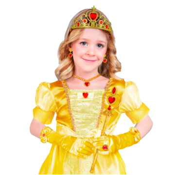 Gelbes Prinzessinnen-Set für Kinder - 6 Teile