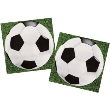 Fußball Servietten 20x - 33x33 cm