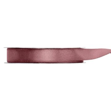 Rustrotes Satinband - 12 mm x 25 m