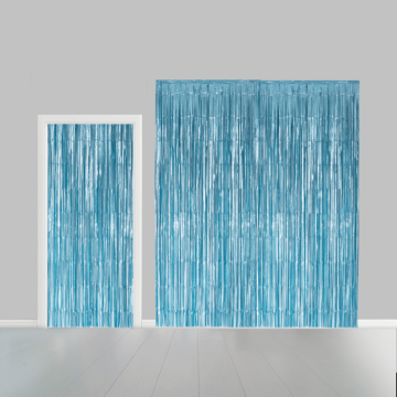 Petroleumblauer Glitzer-Vorhang - 100 x 240 cm
