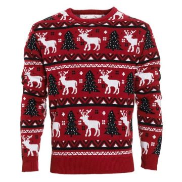 Weihnachts Pullover Rot S-XL