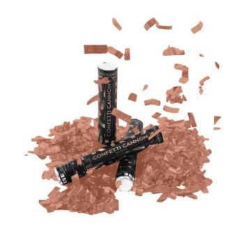 Roségold Konfetti-Rohr 40 cm PartyVikings - Metallic Rechteck