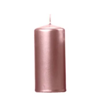 Kerze Metallic Roségold 6x - 12 x 6 cm
