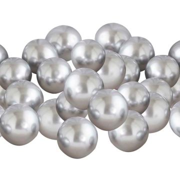 Mini Luftballons Silber  40x - 12 cm