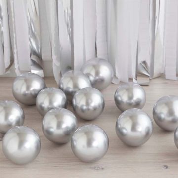 Mini Luftballons Silber  40x - 12 cm