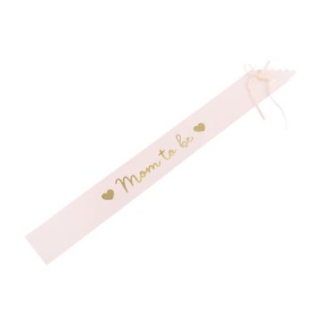 Rosa 'Mom to Be' Baby Shower Papierband - 75 cm