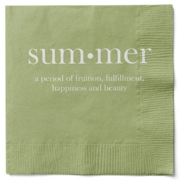 Servietten in Grün mit weißem Druck Sommer 20x Die Alte Apotheke