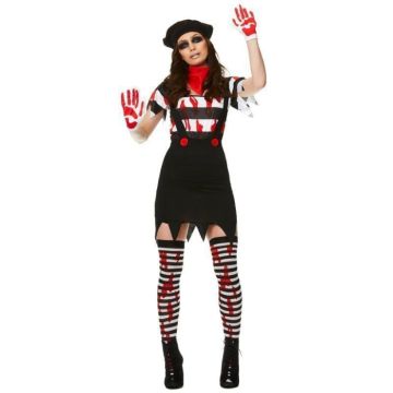 Zombie-Mime Kostüm für Frauen