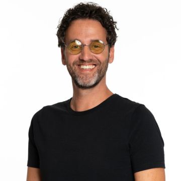 Runde Lennon Sonnenbrillen gelb