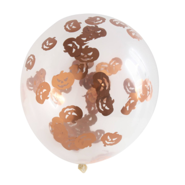 Ballon mit Kürbiskonfetti - 30 cm