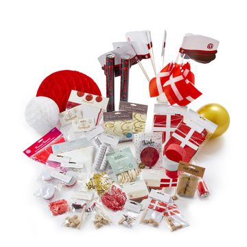 Rotes Abschlussdekorationspaket Deluxe