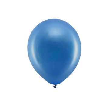 Ballon Metallic Dunkelblau 10x - 30 cm