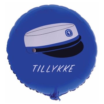 Blaue Mütze Glückwunsch Folienballon - 45 cm