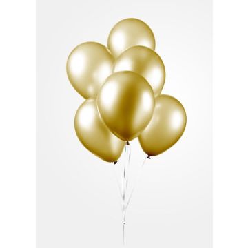 Gold Chrome Ballons 10x – 30 cm