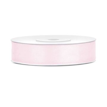 Pastell rosa Satinband - 12 mm x 25 m