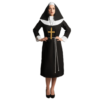 Nonne kostume til kvinder - 4 dele