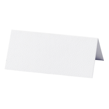 Tischkarten Baumwolle-Papier Weiß 10x - 10 x 5 cm