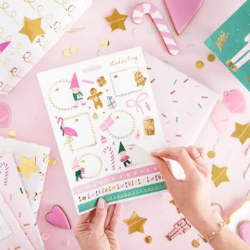 Weihnachts Geschenkanhänger mit Weihnachtsmann 26x - 8x7,5 cm Mix