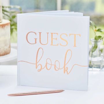 Gästebuch in Rose Gold - 22 x 22 cm