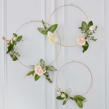 Goldkranz mit Blumen 3x 