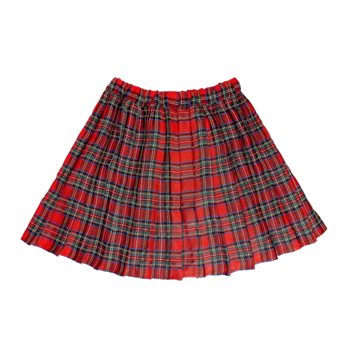 Schottischer roter Tartan karierter Rock